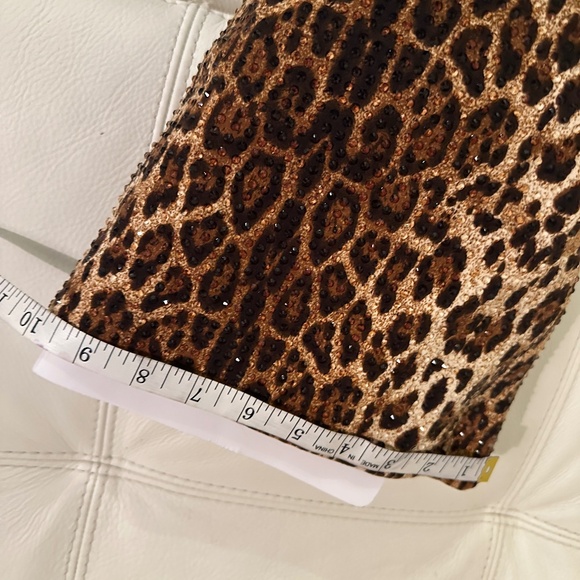 NIB AZALEA THIGH HIGH LEOPARD PRINT EMBELLISHED SEXY BOOTS 7,5 🔥🔥🔥 - Picture 12 of 17